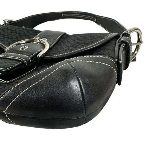 Coach 6818 SMALL Vintage Soho Black Leather and Signature C Canvas Shoulder Bag - Picture 16 of 16